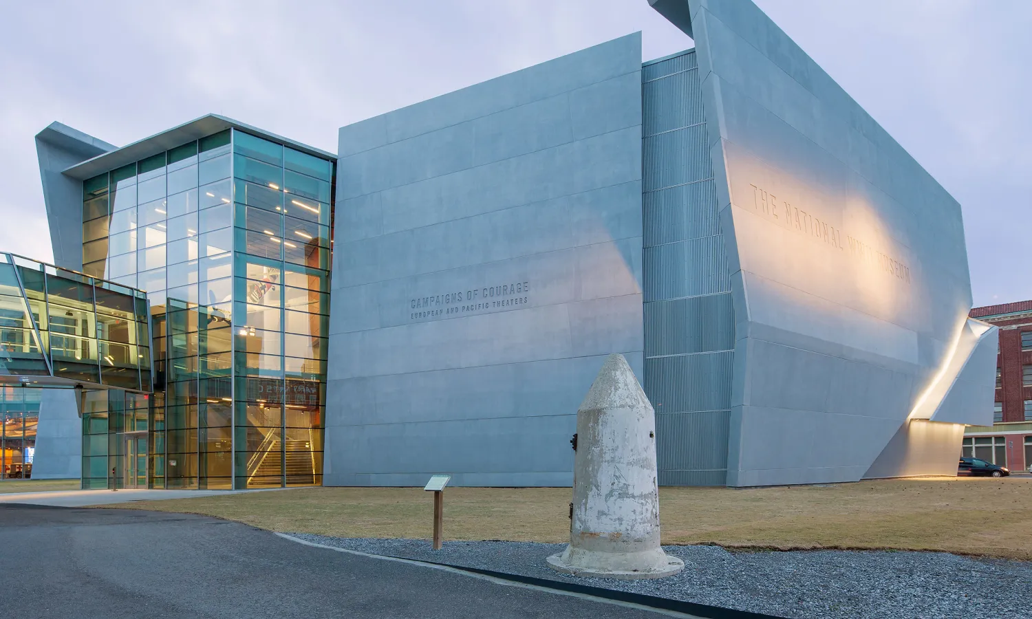 Exterior of the NWWII Museum building.
