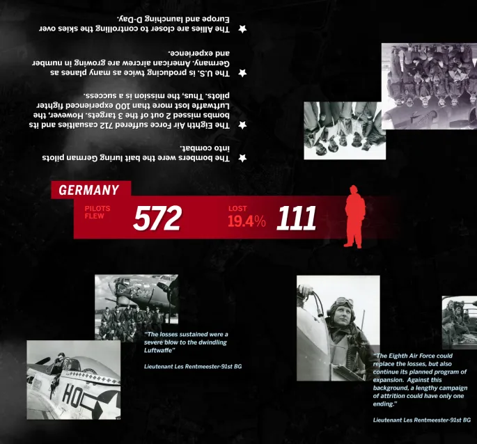 Screen capture of an interactive detailing information on different countries' air force and their crew participating in the WWII skirmishes.