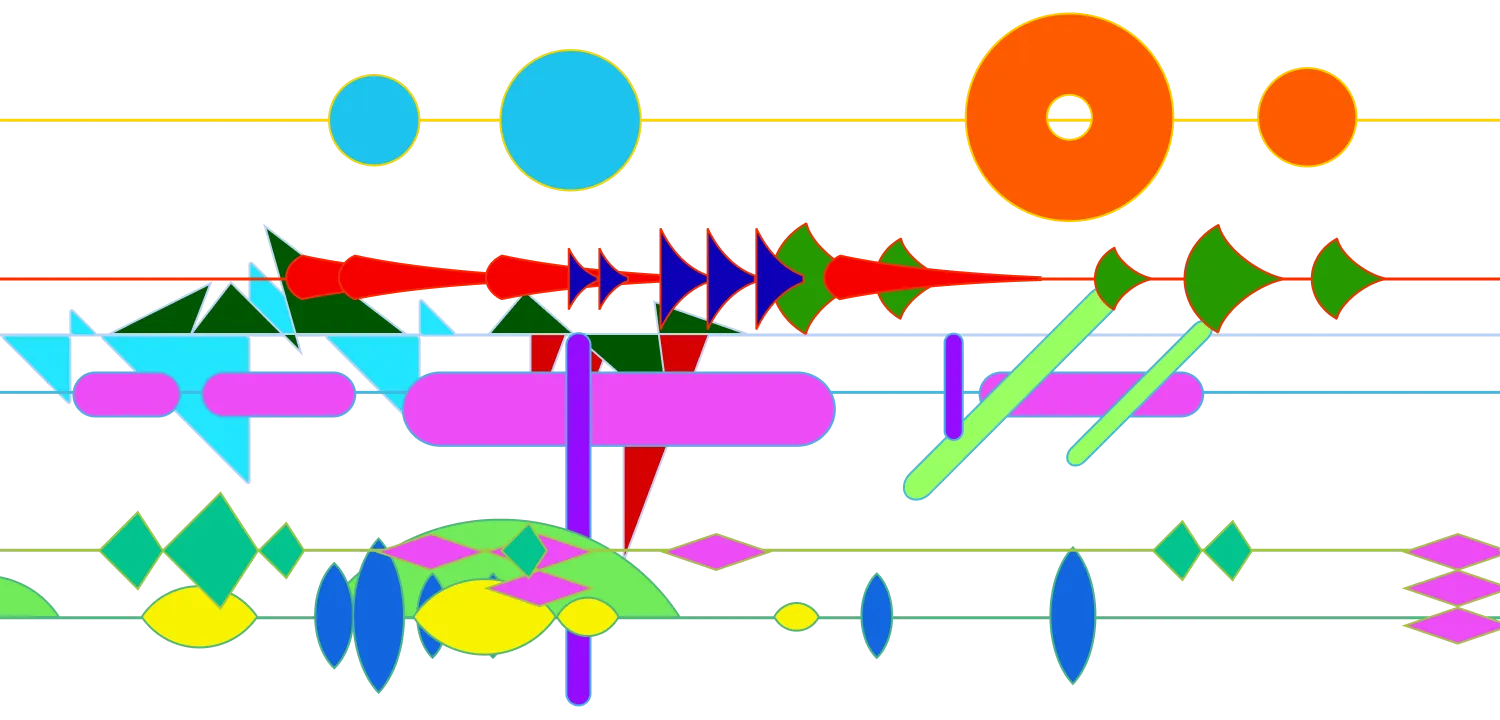 On-screen image of a sample waveform of a track created using the Sony Music Mixer interactive.